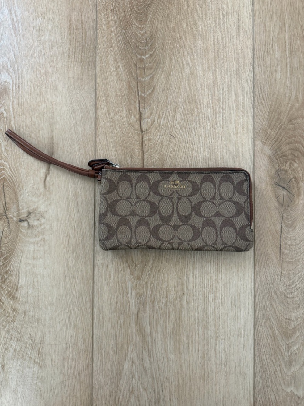 Coach Double Zip Wristlet. Used.